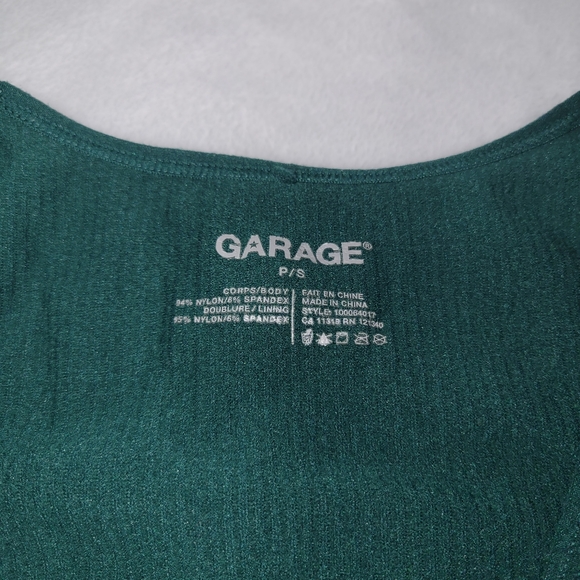 Garage Women's Green Ribbed Top - Picture 2 of 3